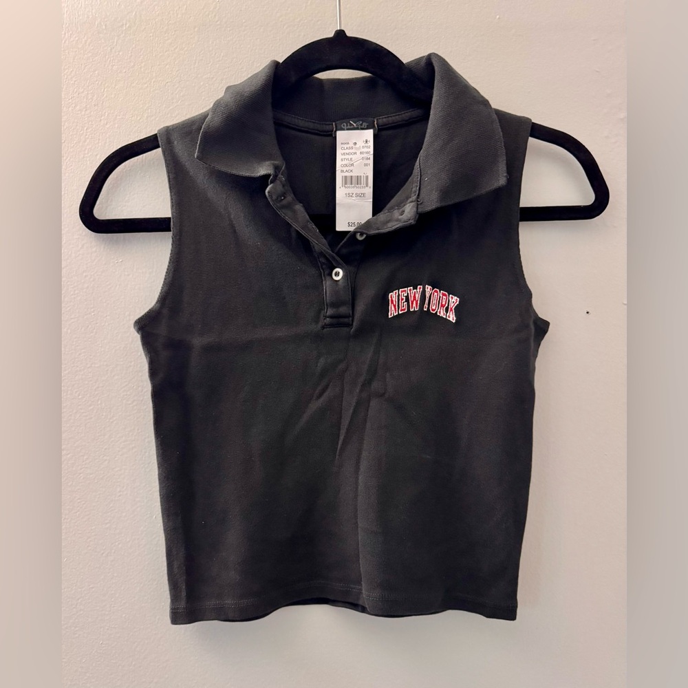 PacSun Black Polo Top